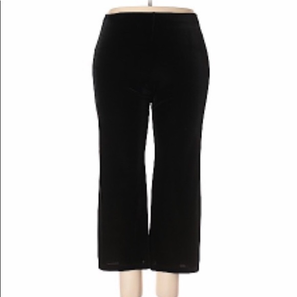 black velour wide leg trousers